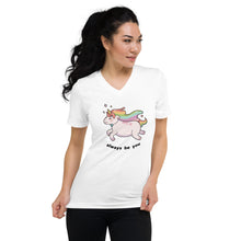 Load image into Gallery viewer, Always Be You Unicorn V-Neck Shirt
